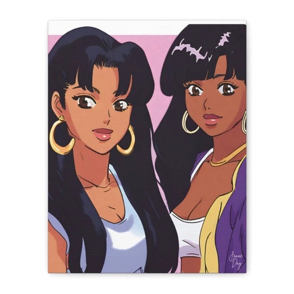 Anime Monica & Kim Canvas Art